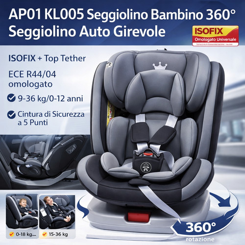 Seggiolino auto 360 - seggiolino,
